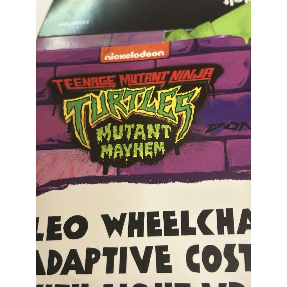 TNMT LEO WHEELCHAIR ADAPTIVE COSTUME WITH LIGHT-VP BELT Large 10-12  NEW
